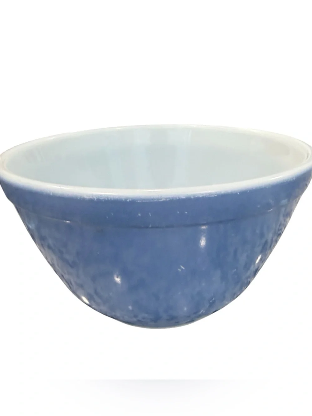 3 Vintage Pyrex 401 Mixing Bowls 1 1/2 PINT -blue, Turquoise & snowflake garland